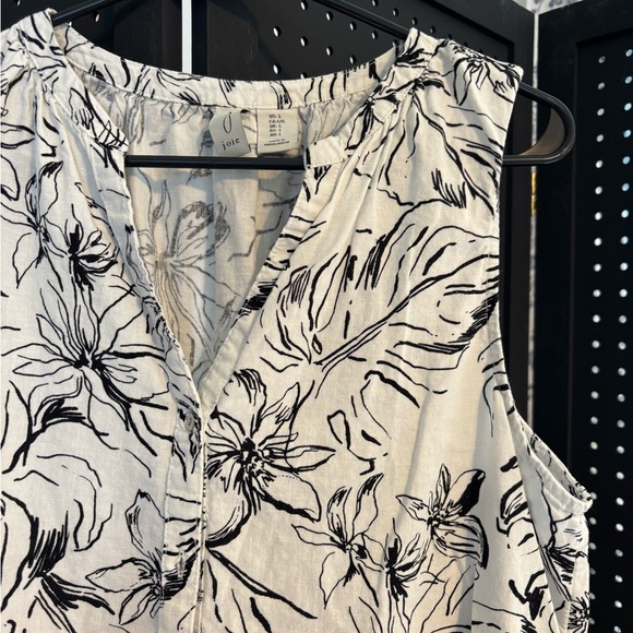 Joie Black and White Floral Blouse - Picture 6 of 8